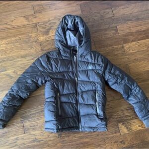 Kids Hooded Spyder Puffer Jacket - Black  size boys 10/12